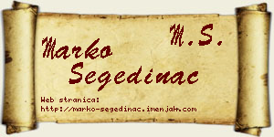 Marko Segedinac vizit kartica